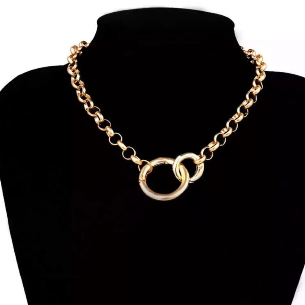 NEW 18K GOLD CHOKER NECKLACE - Picture 2 of 5